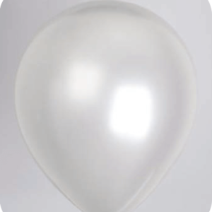 Ballon no. 10 metallic zilver