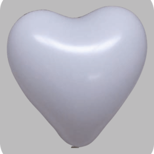 Hartballon no. 28 wit