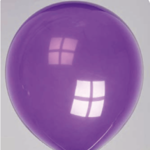 Ballon no. 10 kristal donkerpaars