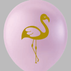 Ballon no. 12 rose met Flamingo