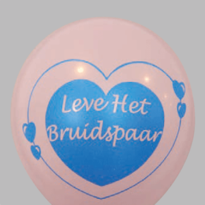 Ballon no. 12 assorti met bruidspaar