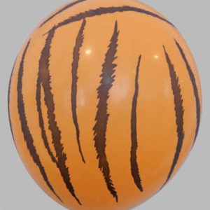 Ballon no. 12 oranje met tijger-motief