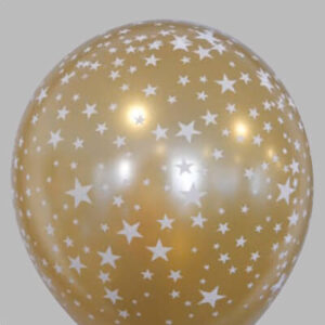 Ballon no. 14 metallic goud met sterren