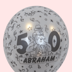Ballon no. 14 parel wit met Abraham