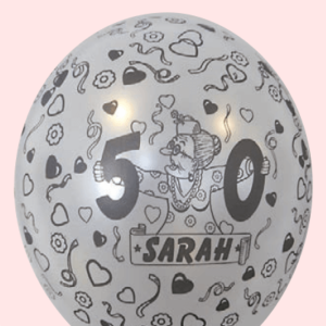 Ballon no. 14 parel wit met Sarah