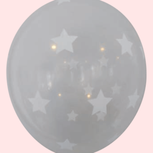 Ballon no. 12 transparant met sterren