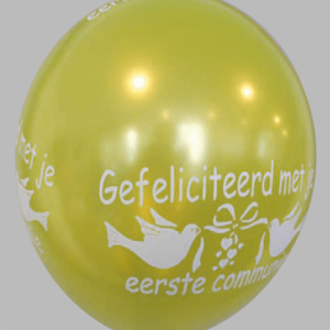 Ballon no. 14 parel appelgroen met Communie