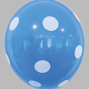 Ballon no. 12 deco dieprood met stippen