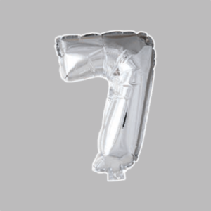 FOLIEBALLON NO. 16 ZILVER CIJFER NO. 7