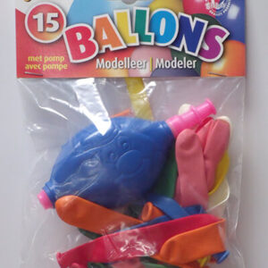 MODELLEERBALLONS assorti + pompje