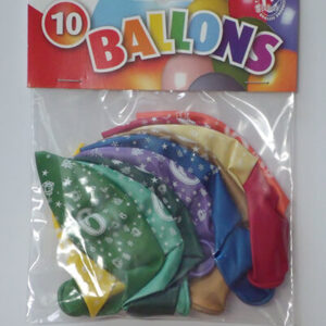 CIJFERBALLONS 6 METALLIC - HL