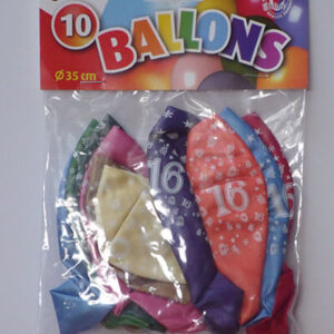 CIJFERBALLONS 16 METALLIC - HL