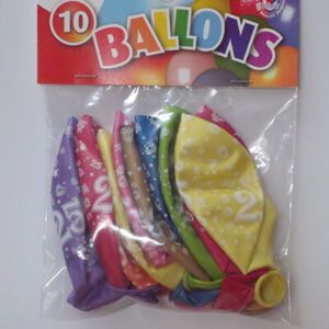 CIJFERBALLONS 25 METALLIC - HL