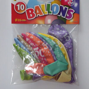 CIJFERBALLONS 50 METALLIC - HL