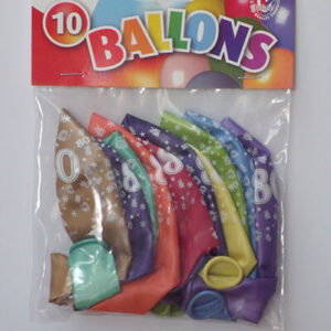 CIJFERBALLONS 80 METALLIC - HL