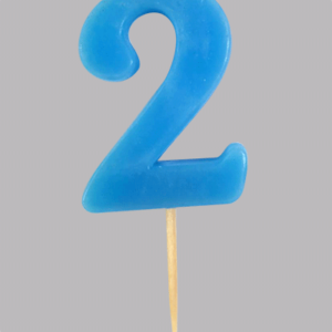 Kaars op prikker no.2 Blauw