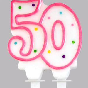 Kaars op houder no.50