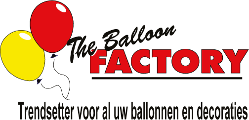 Logo The Balloon Factory trendsetter voor al uw ballonnen en decoraties
