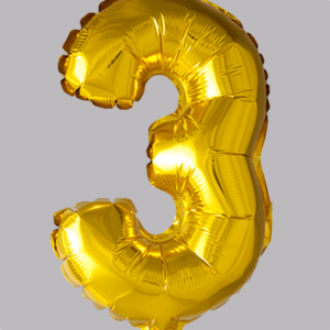 FOLIEBALLON No.3 Goud 16 inch