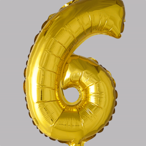 FOLIEBALLON No.6 Goud 16 inch