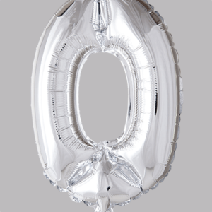 FOLIEBALLON No.0 Zilver 16 inch