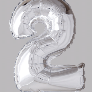 FOLIEBALLON No.2 Zilver 16 inch