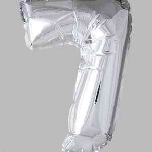 FOLIEBALLON No.7 Zilver 16 inch