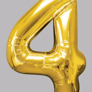 FOLIEBALLON Goud 34 inch No. 4