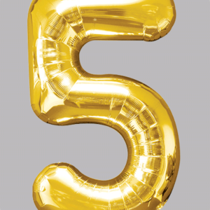 FOLIEBALLON Goud 34 inch No. 5