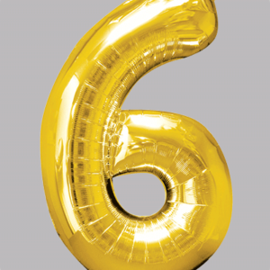 FOLIEBALLON Goud 34 inch No. 6