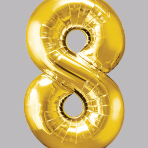 FOLIEBALLON Goud 34 inch No. 8
