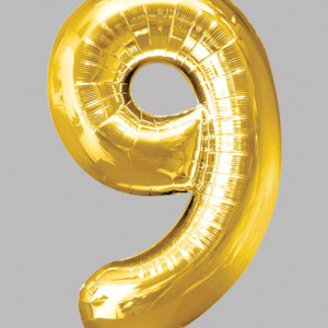 FOLIEBALLON Goud 34 inch No. 9