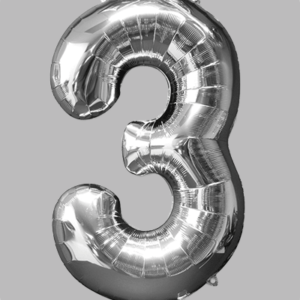 FOLIEBALLON Zilver 42 inch No. 3