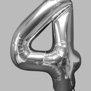 FOLIEBALLON Zilver 42 inch No. 4