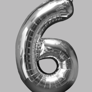 FOLIEBALLON Zilver 34 inch No. 6