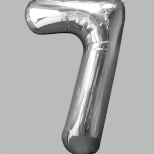 FOLIEBALLON Zilver 34 inch No. 7