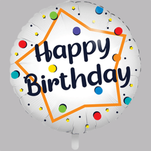 FOLIEBALLON Rond 18 inch "Happy Birthday"