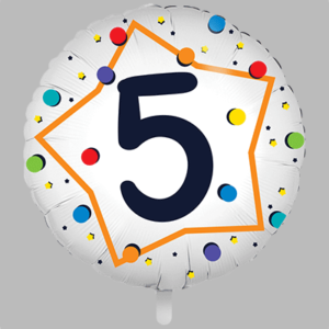 FOLIEBALLON Rond 18 inch "5"